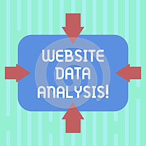 Word writing text Website Data Analysis. Business concept for analysis and report of web data for enhancing webpage