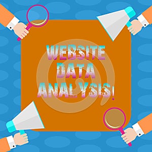 Word writing text Website Data Analysis. Business concept for analysis and report of web data for enhancing webpage Hu
