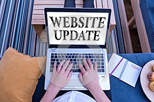 Word writing text Website Update. Business concept for keeping the webpage and content up to date and trendy