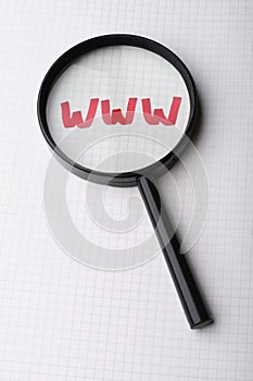 Word WWW - Searching internet concept