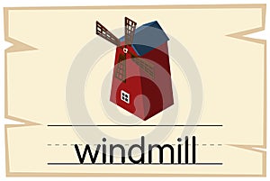 Wordcard design for word windmill