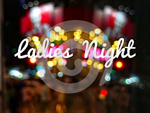 Wording Ladies Night