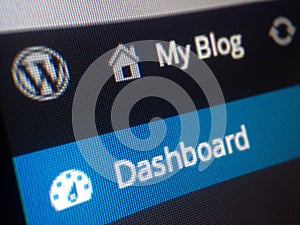 Wordpress blog dashboard