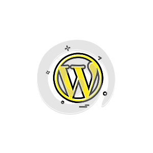 Wordpress icon design vector