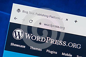 Wordpress.org Web Site. Selective focus.