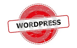 Wordpress stamp on white