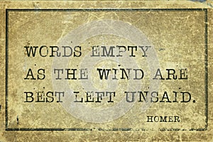 Words as wind Homer