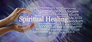 Words associated with Spiritual Healing Word Cloud