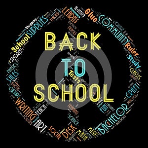 The Words cloud of the Back to school