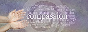 Words of Compassion Word Cloud banner