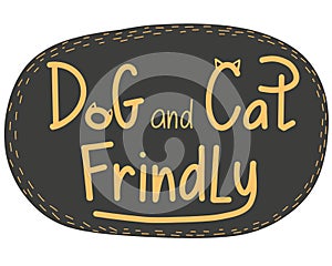 Words dog and cat friendly doodle