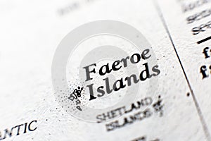 The words Faeroe Islands in the dictionary photo