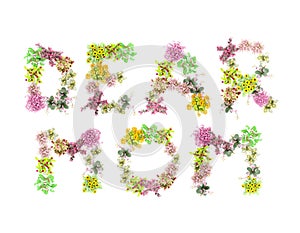 Words flowers dear mom