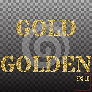 The words `GOLD` and `GOLDEN`