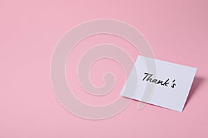 Words of gratitude, gratitude concept, word Thanks