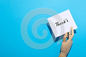 Words of gratitude, gratitude concept, word Thanks