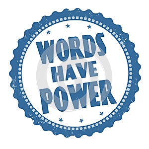 Words have power grunge rubber stamp