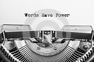 Words Have Power typed words
