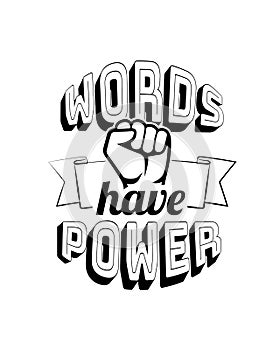 Words have power, vector