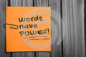 Words have power word