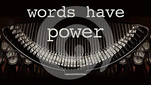 Words have power photo