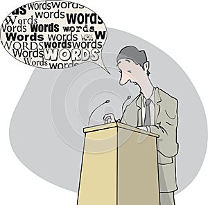 Words man photo