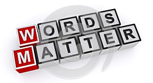 Words matter word block