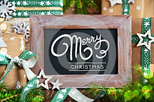 Words Merry Christmas With Sustainable Christmas Decoration