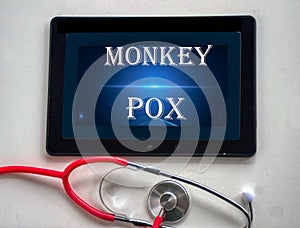 monkey pox on a tablet