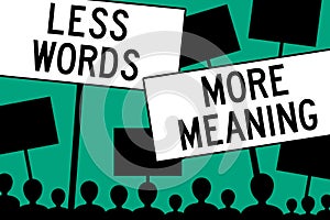 Less words more meaning