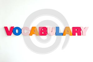 Words with multicolored letters. Vocabulary