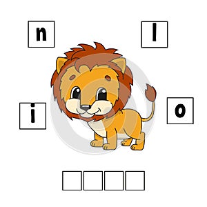 Words puzzle. Education developing worksheet. Game for kids. Activity page. Puzzle for children. Riddle for preschool. Simple flat