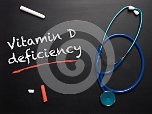 The words Vitamin D deficiency on a chalkboard