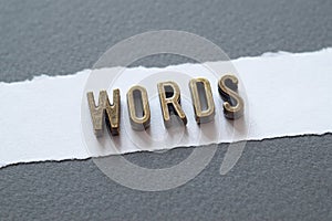 Words - word concept on cubes