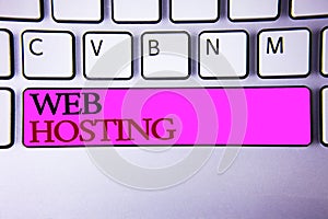 Word writing text Web Hosting. Business concept for Server service that allows somebody to make website accessible