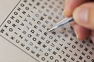 Wordsearch puzzle photo