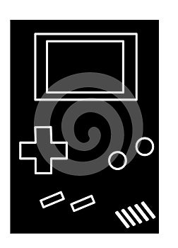 Gameboy on black background vintage gameplayer photo