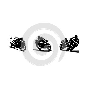 motorcycle racers silhouettes