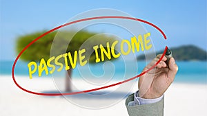 Work from anywhere passive income concept