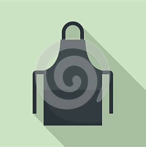 Work apron icon, flat style