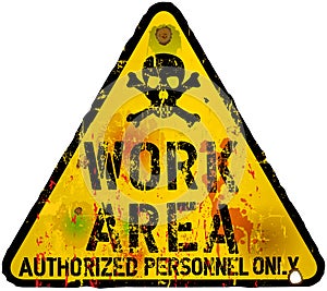 Work area sign