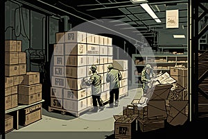 Work as a storekeeper in a warehouse. AI Generated