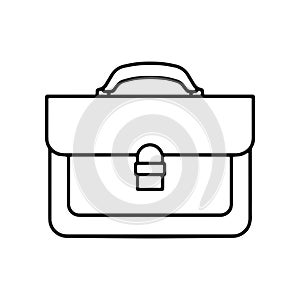 Work Bag icon. briefcase symbol. business bag outline