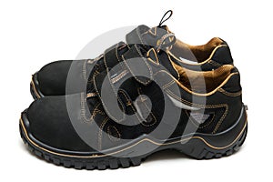 Work boots is on white background