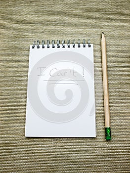 The work can't written on a note book