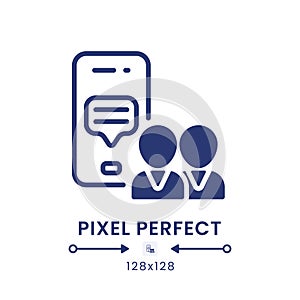 Work communication app black solid desktop icon