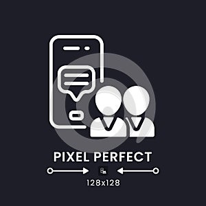 Work communication app white solid desktop icon