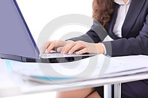 work at the computer,