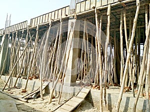 Work construction in building site