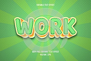Work editable text effect comic style